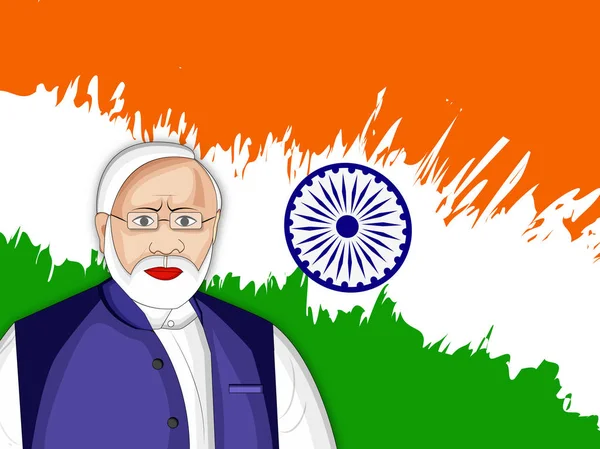 Ilustración del Día de la Independencia de India Antecedentes — Vector de stock