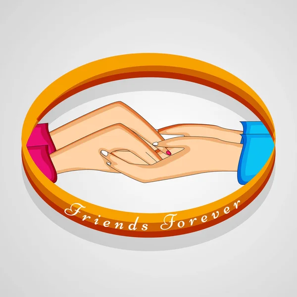 Illustration du contexte de la journée de l'amitié — Image vectorielle