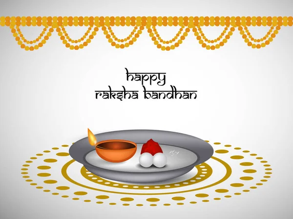 Illustration of Hindu festival Raksha Bandhan Background — Stock Vector