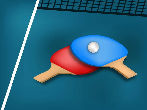 Ilustración del deporte indoor Fondo de tenis de mesa — Vector de stock