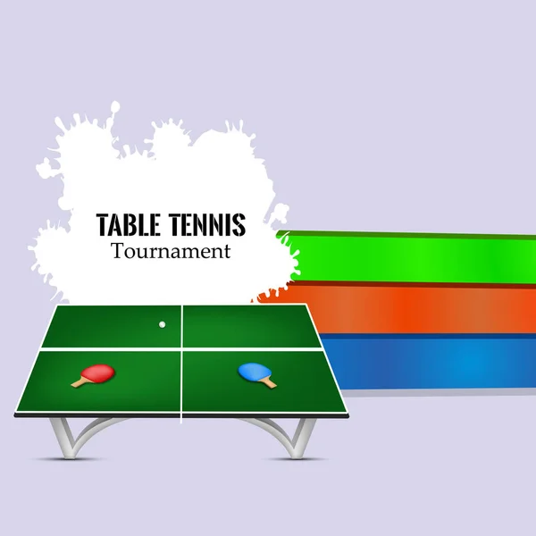 Illustration of Indoor sport table tennis background — Stock Vector