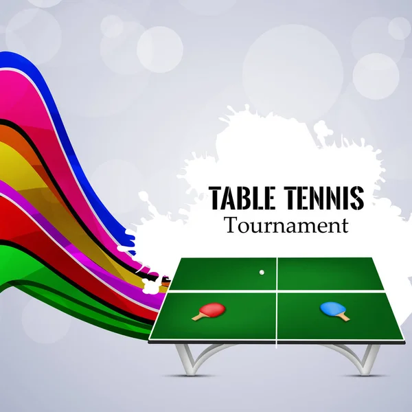 Illustration du sport d'intérieur Fond de tennis de table — Image vectorielle