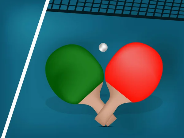 Illustration du sport d'intérieur Fond de tennis de table — Image vectorielle