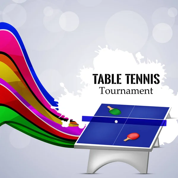 Illustration du sport d'intérieur Fond de tennis de table — Image vectorielle