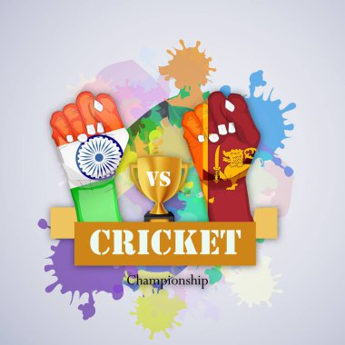 Kriket Şampiyonlar Ligi olay spor kriket arka plan illüstrasyon