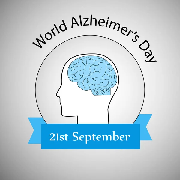 Illustratie van de wereld Alzheimer dag achtergrond — Stockvector