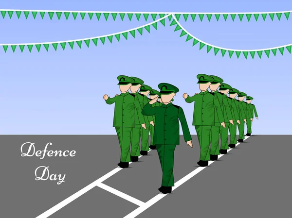Illustration du contexte de la Journée de la défense au Pakistan — Image vectorielle