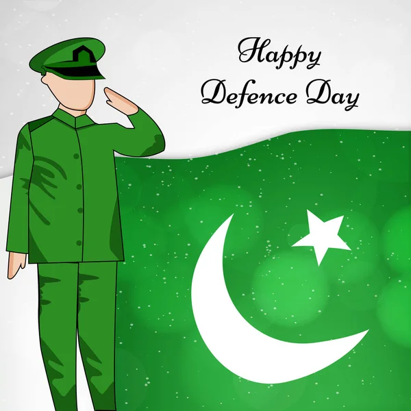 Illustrasjon av bakgrunn fra Pakistans forsvarsdag – stockvektor