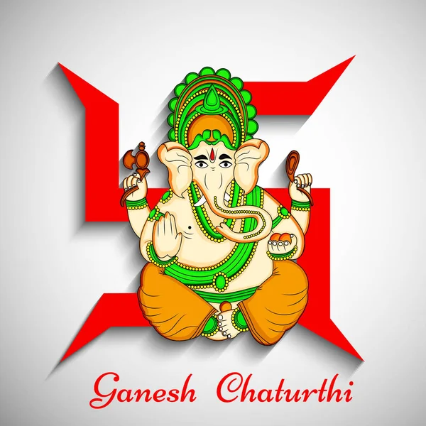 Illustration of Ganesh Chaturthi Background — Stock Vector