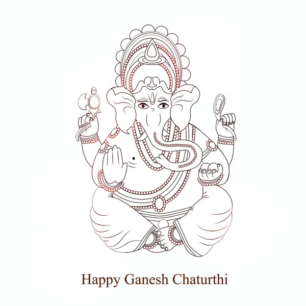 Ilustração de Ganesh Chaturthi fundo —  Vetores de Stock