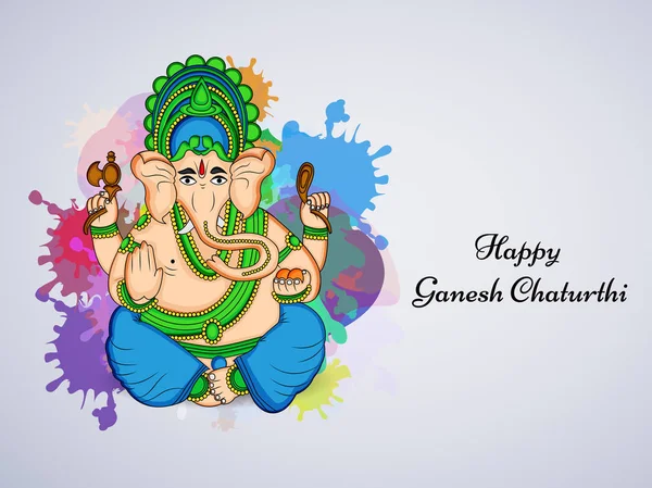 Illustrazione di Ganesh Chaturthi Background — Vettoriale Stock