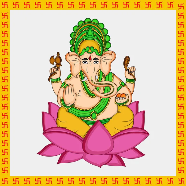Ilustración de Ganesh Chaturthi Fondo — Archivo Imágenes Vectoriales