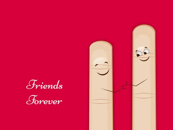 Barátság-nap háttér illusztrációja — Stock Vector