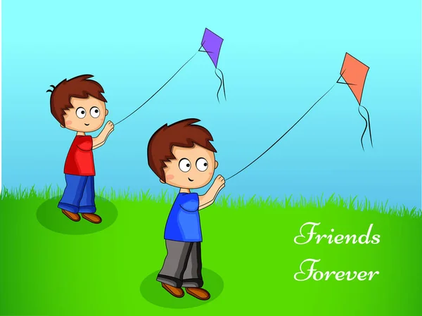 Illustration du contexte de la journée de l'amitié — Image vectorielle
