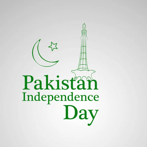 巴基斯坦独立日背景的插图 — 图库矢量图片