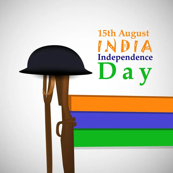 Illustratie van India Independence Day achtergrond — Stockvector