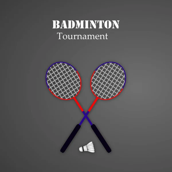 Ilustração de esporte badminton fundo — Vetor de Stock