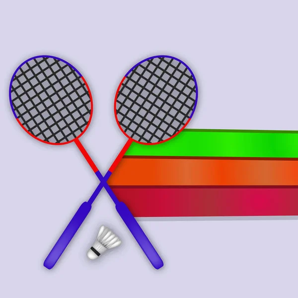 Abbildung zum Hintergrund des Sports Badminton — Stockvektor