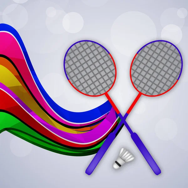 Ilustração de esporte badminton fundo — Vetor de Stock