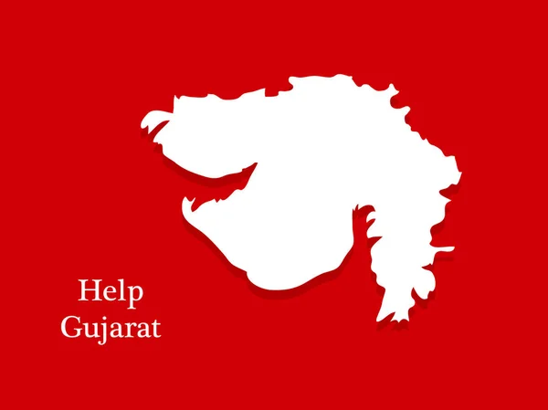 Ilustração de Gujarat Flood fundo — Vetor de Stock