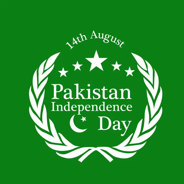 パキスタン独立記念日の背景のイラスト — ストックベクタ