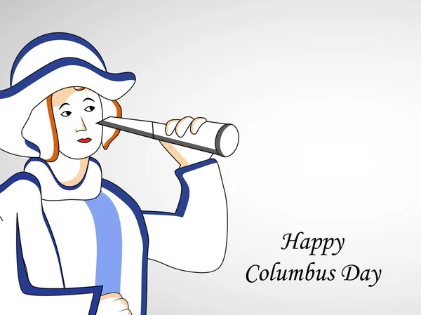 Ilustración del fondo del día de Colón — Vector de stock
