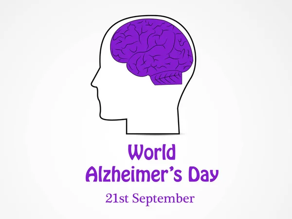 Illustratie van de wereld Alzheimer dag achtergrond — Stockvector