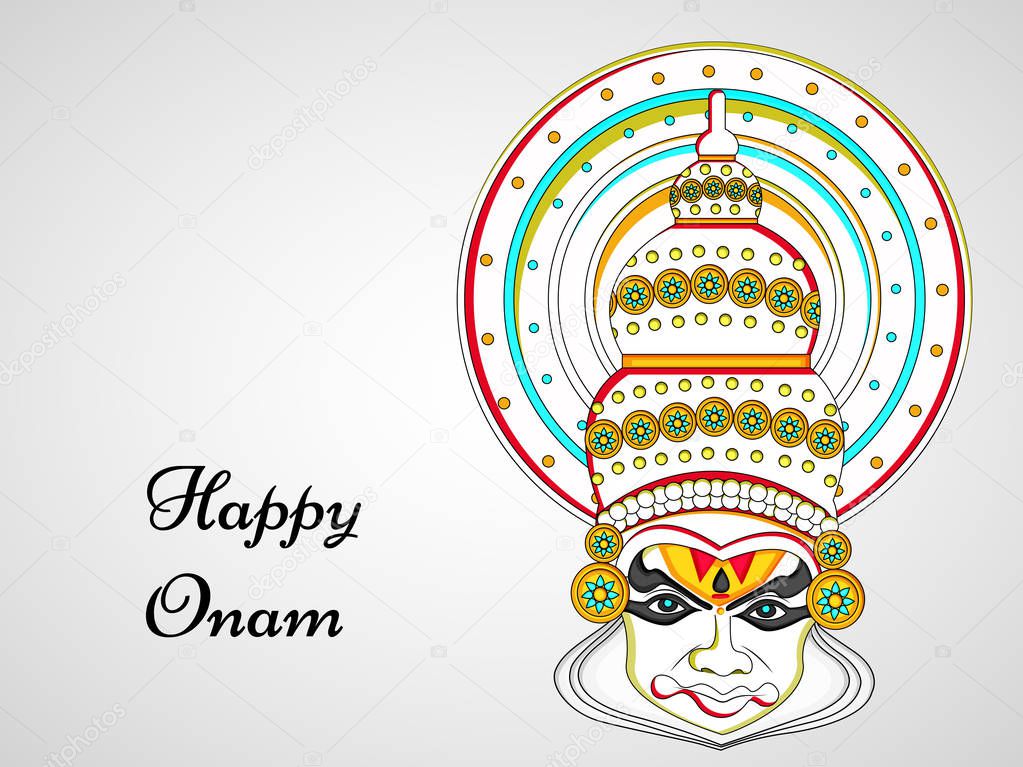 illustration of South Indian Festival Onam background