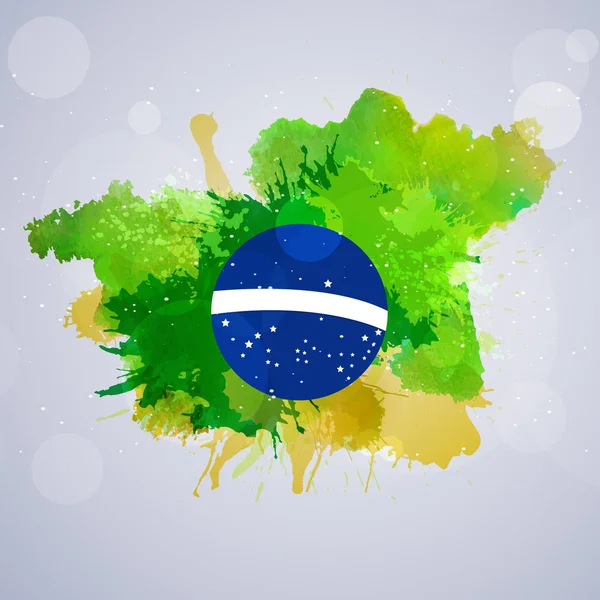 Illusztráció: Brazil függetlenség napja háttér — Stock Vector