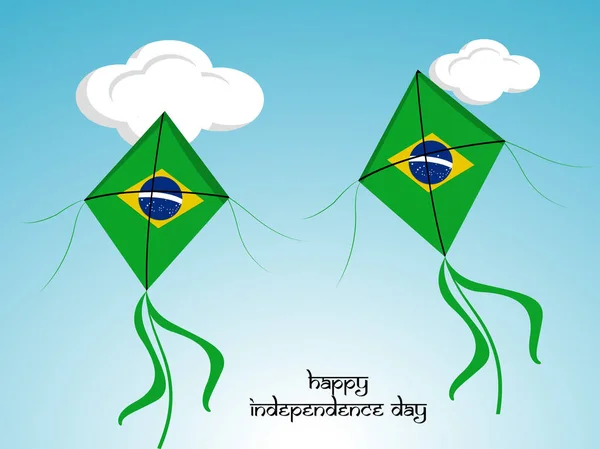 Ilustración de Brasil Fondo Día de la Independencia — Archivo Imágenes Vectoriales