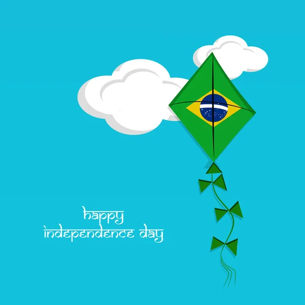 Ilustración de Brasil Fondo Día de la Independencia — Archivo Imágenes Vectoriales