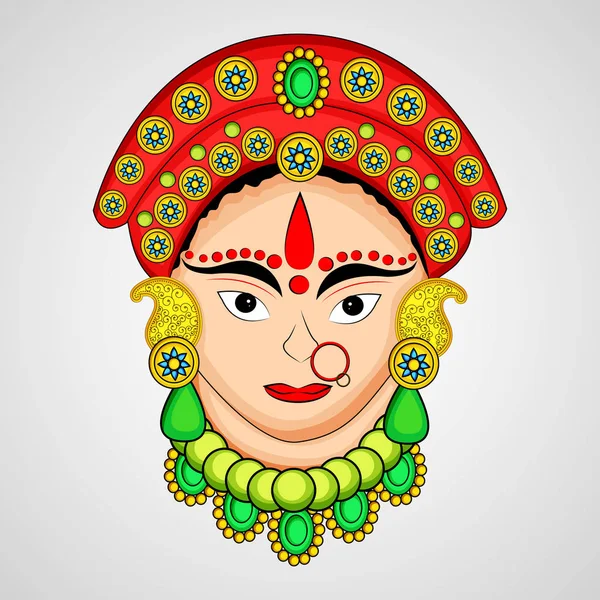 Illustratie van hindoe festival Navratri achtergrond — Stockvector