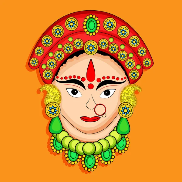 Ilustração do festival hindu Navratri Fundo — Vetor de Stock