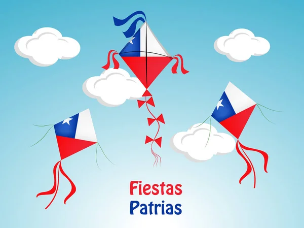 Ilustracja z Chile w tle Narodowe Święto Niepodległości — Wektor stockowy