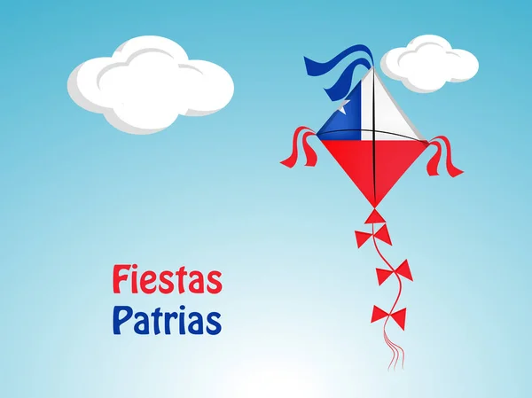 Ilustração do fundo do Dia da Independência Nacional do Chile — Vetor de Stock