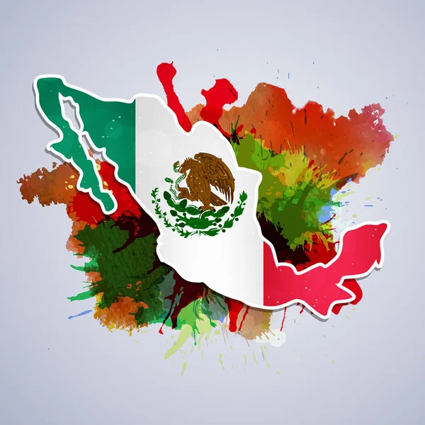 Ilustração do Dia da Independência do México fundo — Vetor de Stock