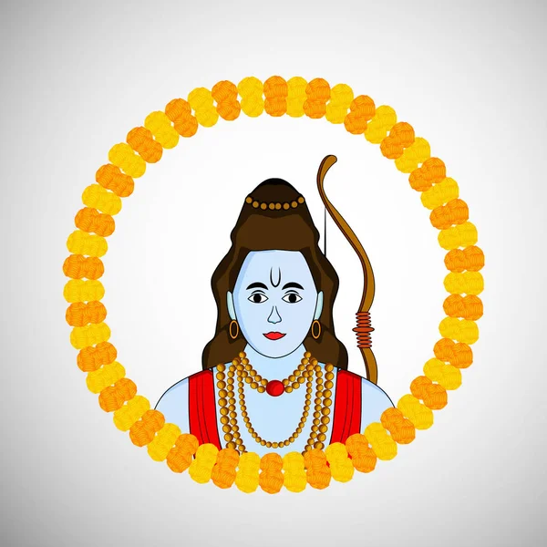 힌두교 축제 Dussehra 배경 그림 — 스톡 벡터