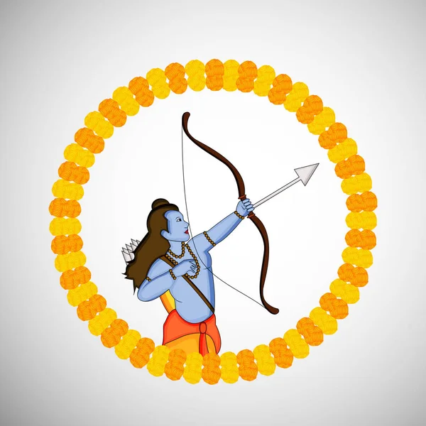 Ilustração de hindu festival Dussehra fundo —  Vetores de Stock