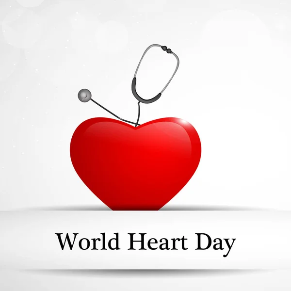 Illusztráció: World Heart nap háttér — Stock Vector