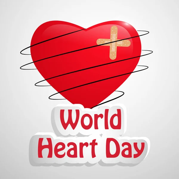 Illustration of World Heart Day Background — Stock Vector