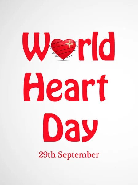 Illustration of World Heart Day Background — Stock Vector