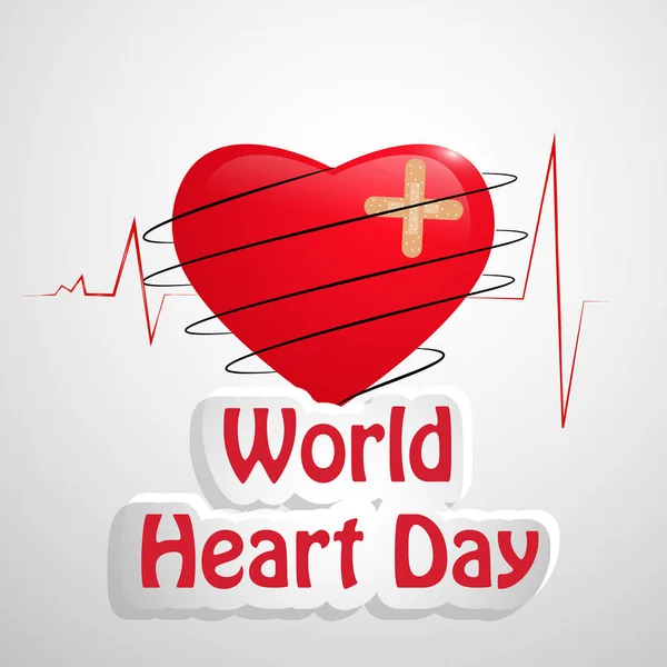 Απεικόνιση του κόσμου καρδιά με φόντο την ημέρα — Διανυσματικό Αρχείο
