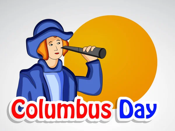 Ilustración del fondo del día de Colón — Vector de stock