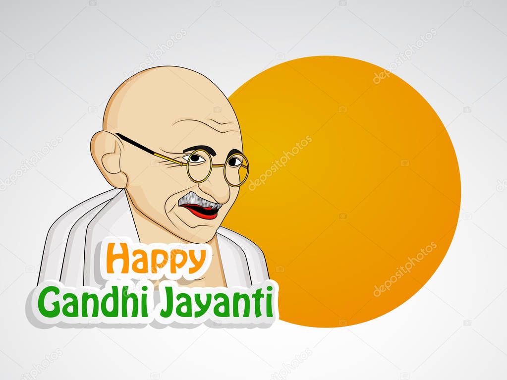 illustration of Gandhi Jayanti Background