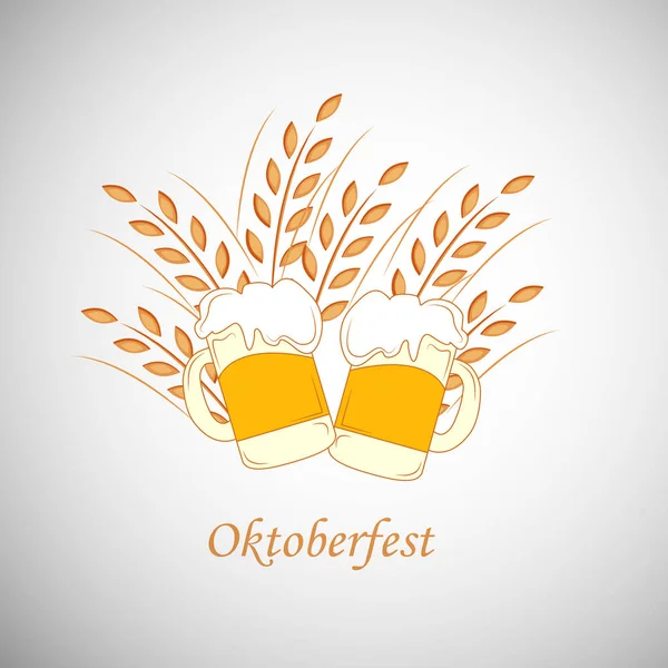 Halk Festivali Oktoberfest arka plan resmi — Stok Vektör