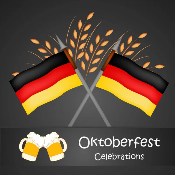 Illustration av folkmusik festival Oktoberfest bakgrund — Stock vektor