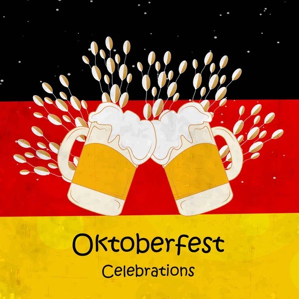 Ilustración del festival popular Oktoberfest fondo — Archivo Imágenes Vectoriales