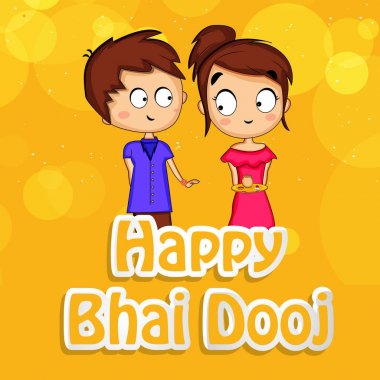 Hindu festivali Bhai Dooj arka plan resmi
