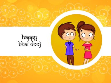 Hindu festivali Bhai Dooj arka plan resmi
