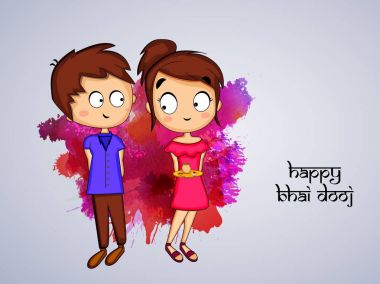 Hindu festivali Bhai Dooj arka plan resmi